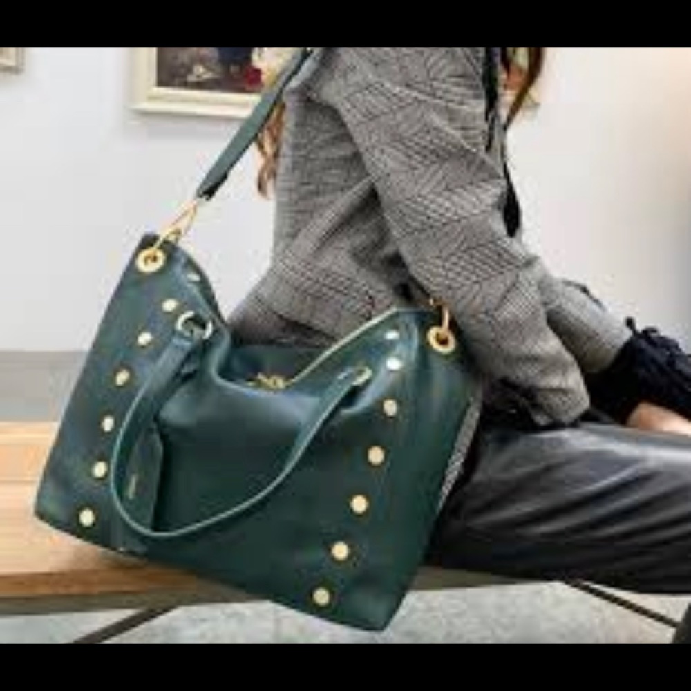 Hammitt Daniel | Bentley (Dark Green)/Brished Gold Large
